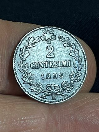 2 Centesimi 1898 Regno d'Italia.Ottimo