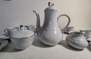 Juego café porcelana 12 tazas