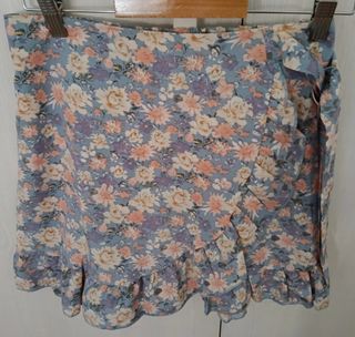 Falda pantalón floral azul