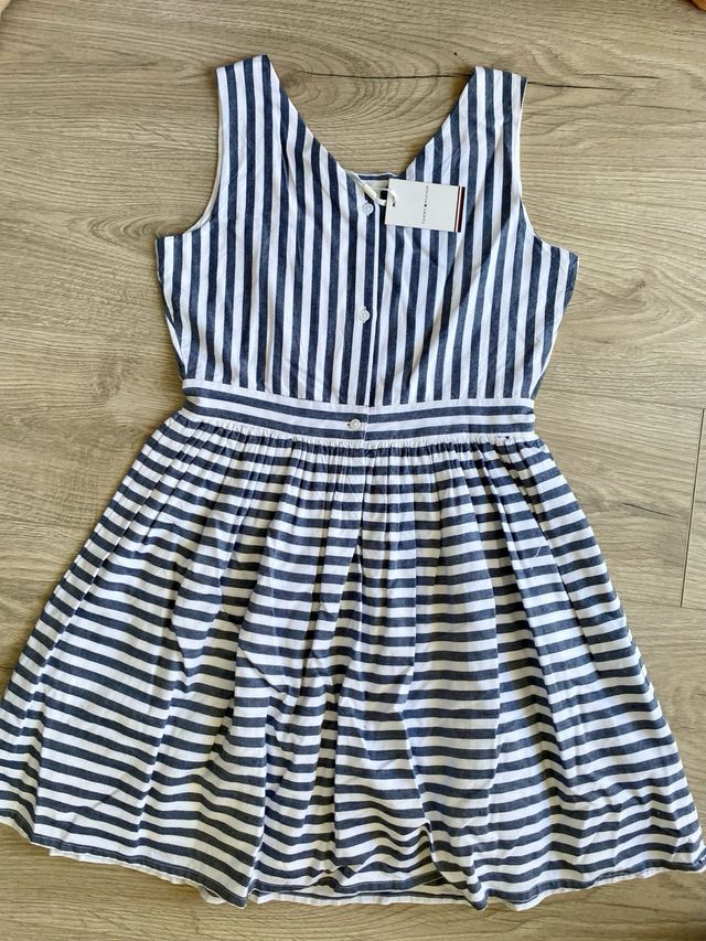 Vestido Tommy Hilfiger rayas azul marino