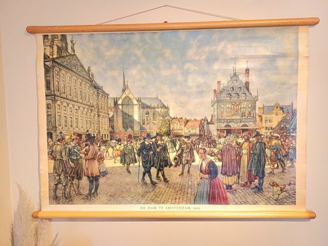 Mural vintage Ámsterdam 1666