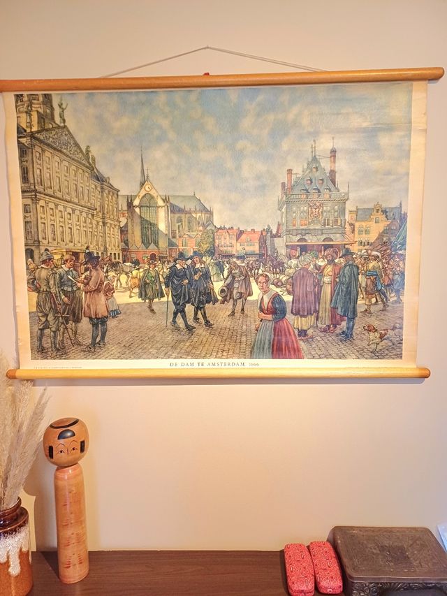 Mural vintage Ámsterdam 1666