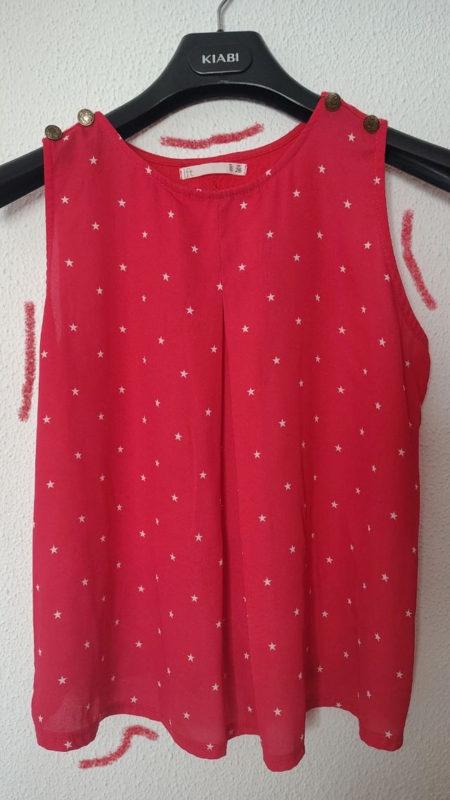 Camiseta roja Kiabi niña talla S