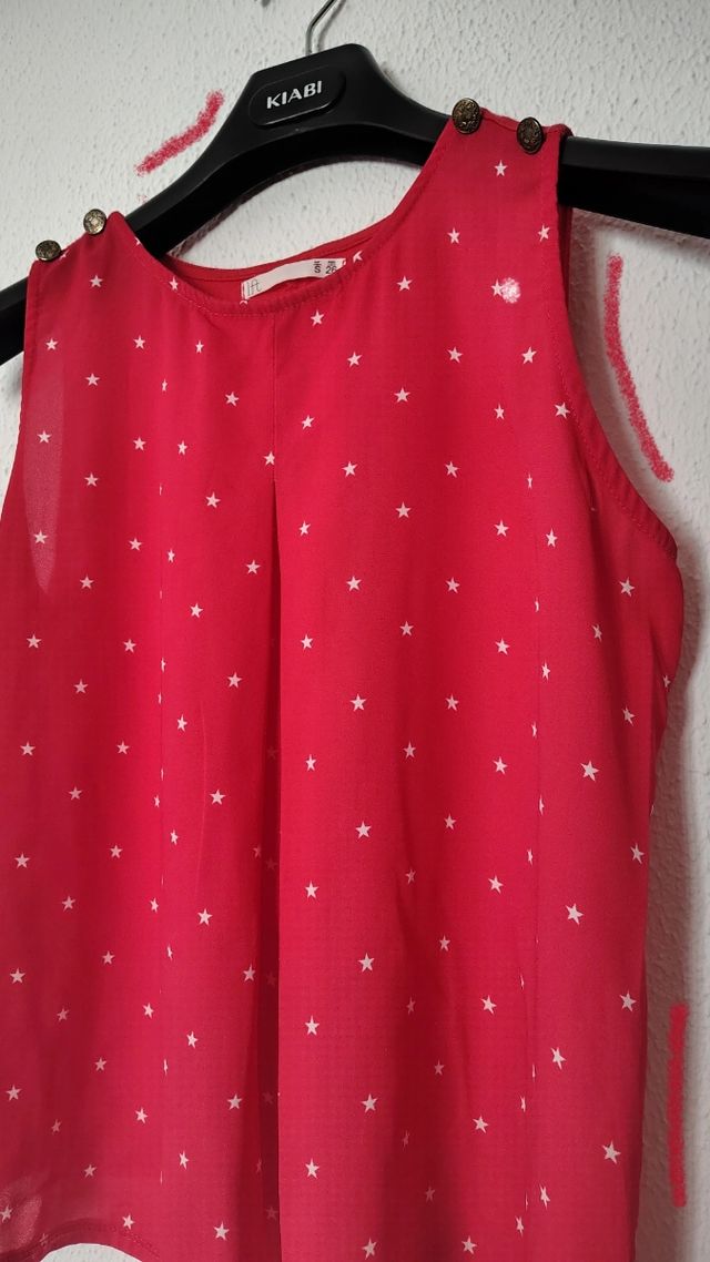 Camiseta roja Kiabi niña talla S