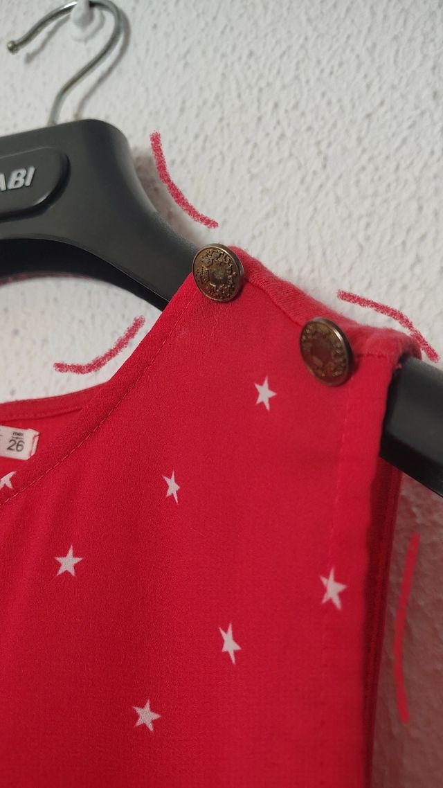 Camiseta roja Kiabi niña talla S