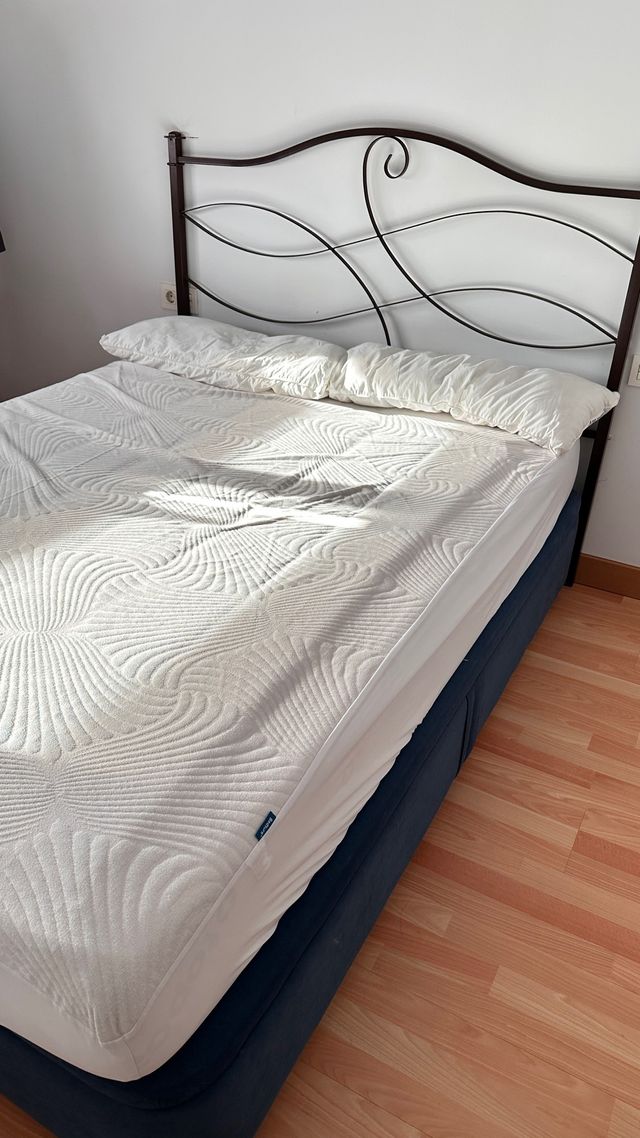 Cama matrimonio Eurocanapé azul
