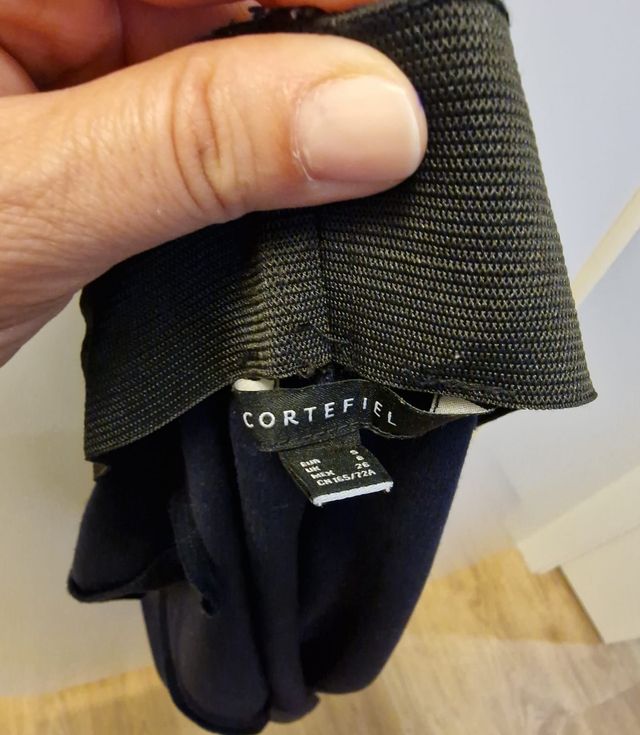 Pantalón mujer azul marino con dorado Cortefiel