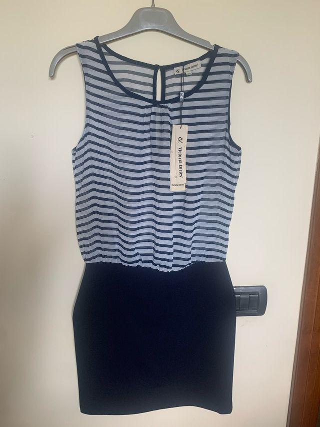 Vestito Victoria Cortes blu e bianco