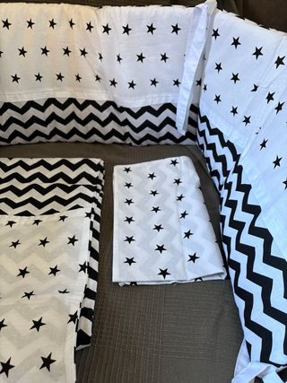 Juego de cuna bebé estrellas-zigzag