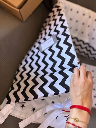 Juego de cuna bebé estrellas-zigzag