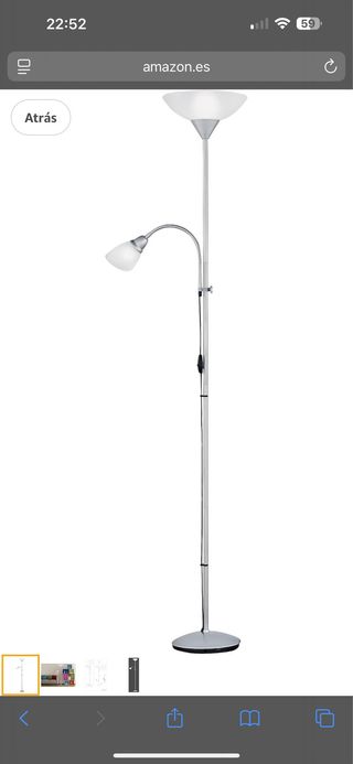 Lampara de pie titanio