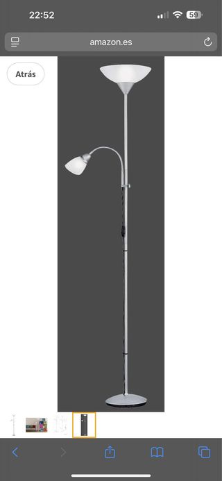 Lampara de pie titanio