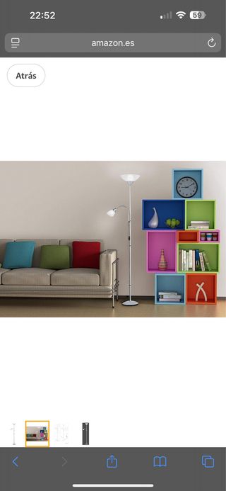 Lampara de pie titanio