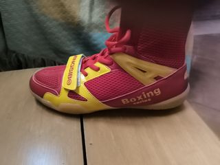 Zapatillas boxeo MINGSIBO rojas-amarillas