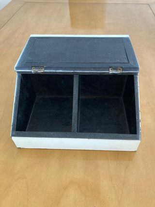 Caja Decorativa 2 Compartimentos acabado anticuado