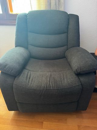 Sillón reclinable eléctrico gris