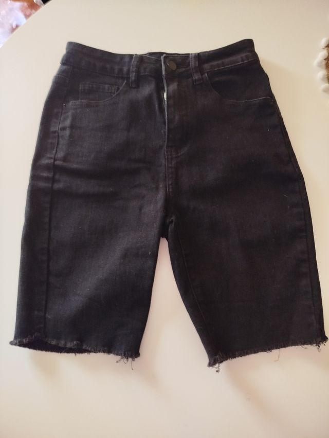 Shorts vaqueros negros