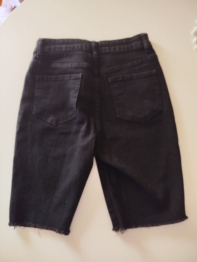 Shorts vaqueros negros