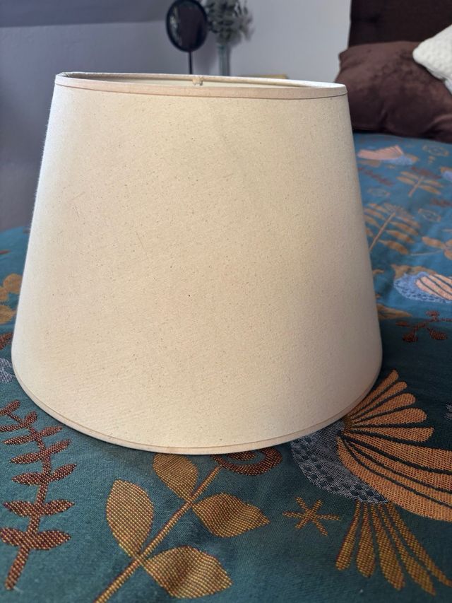 Pantalla lámpara beige - Tela