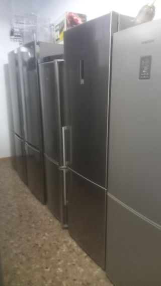 Nevera combi acero inoxidable