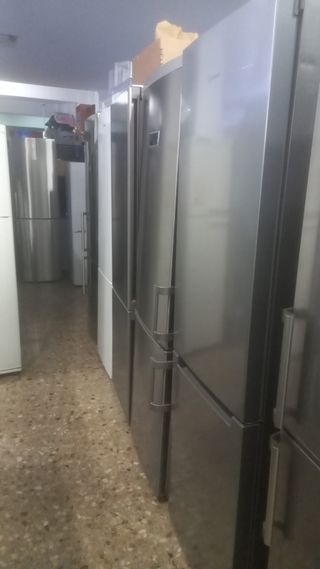 Nevera combi acero inoxidable