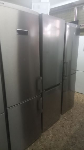 Nevera combi acero inoxidable