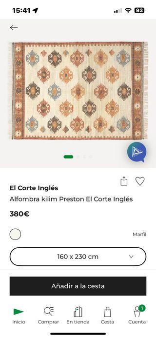 Alfombra étnica algodón-lana