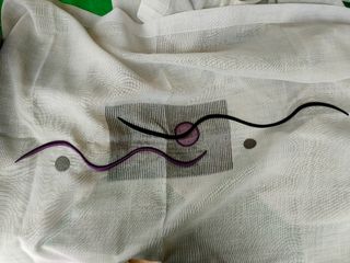 Cortinas japonesas - Púrpura y blanco