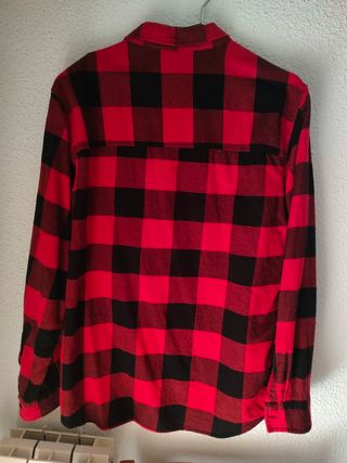 Camisa cuadros hombre H&M - roja y negra