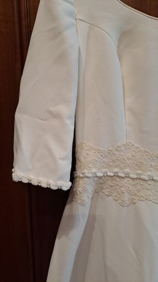Vestido novia Fran Saravia blanco roto