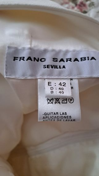 Vestido novia Fran Saravia blanco roto