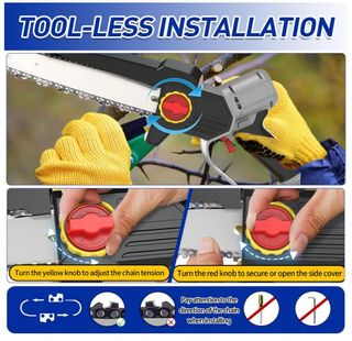 Mini Motosega 2 Batterie 8 Pollici potatura