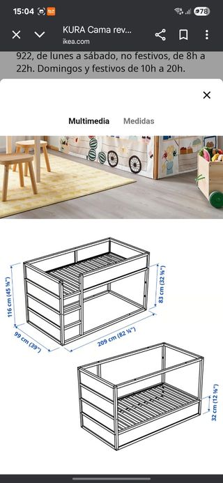 Litera infantil Kura - Ikea
Urge Venta