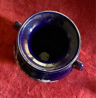 Jarrón japonés azul y dorado