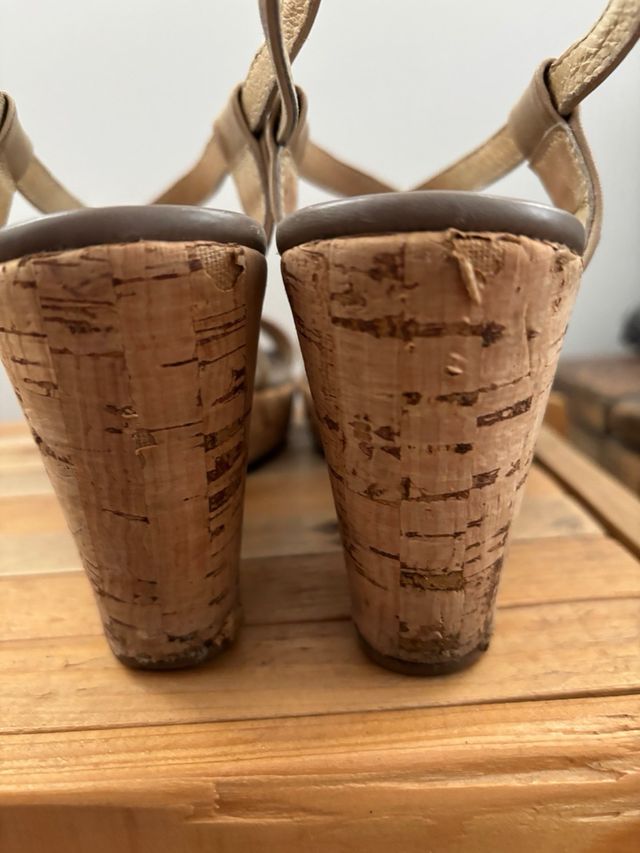 Sandali Nero Giardini beige - zeppa