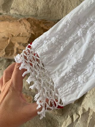 Abito bianco ricamato Positano