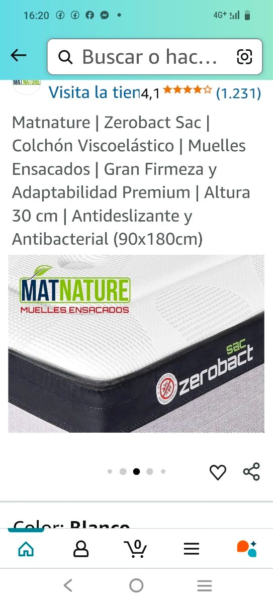 Materasso vico-elastico 135×190