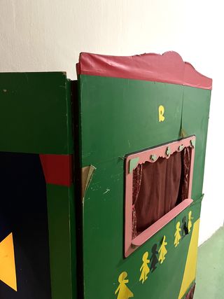 Marionetas, teatro, HECHO a mano, años 70 triptico