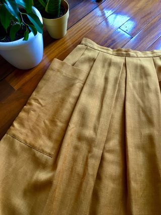 Falda vintage Rodier Mostaza