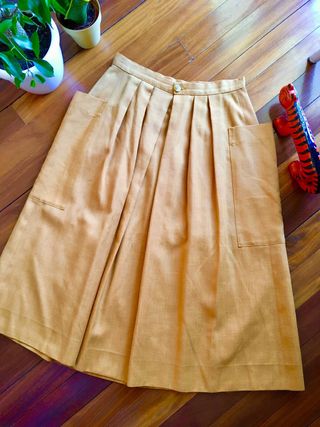 Falda vintage Rodier Mostaza