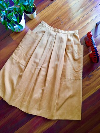 Falda vintage Rodier Mostaza