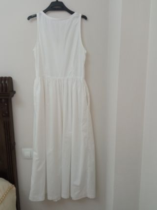 Vestido blanco algodón largo vintage'90 