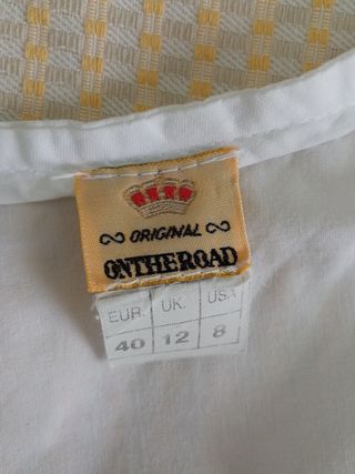 Vestido blanco algodón largo vintage'90 