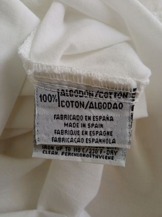 Vestido blanco algodón largo vintage'90 