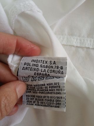 Vestido blanco algodón largo vintage'90 