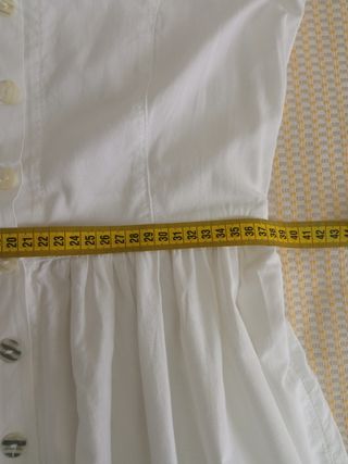 Vestido blanco algodón largo vintage'90 