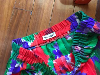 Mini falda plisada vintage multicolor