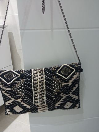 Bolso negro y beige - Fiesta