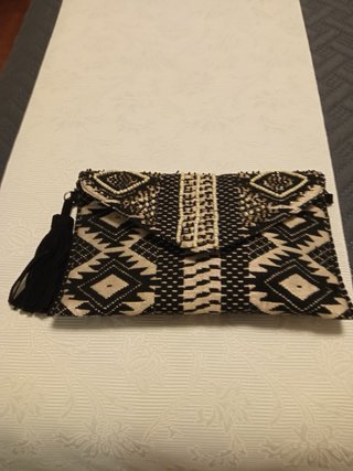 Bolso Misako negro y beige