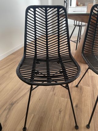 Sillas Ratán y hierro forjado